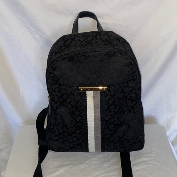 Tommy Hilfiger Black Bag with Gold and White Accents - Picture 1 of 8
